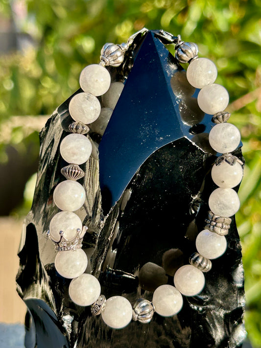 Moonstone "New Beginning" Clasp Charm Bracelet