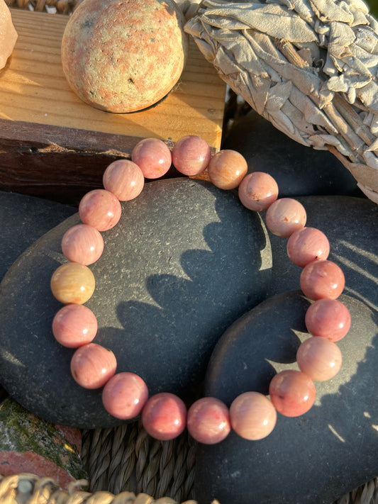 Solid Pink Jasper " Emotional Balance" Bracelet